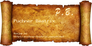 Puchner Beatrix névjegykártya